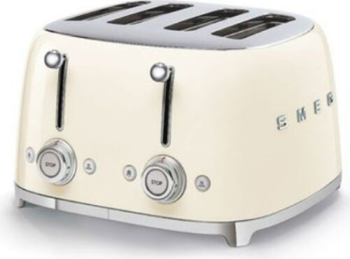 מצנם 4 פרוסות בעיצוב רטרו Smeg סמג TSF03CREU קרם