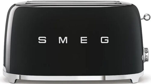 מצנם 4 פרוסות בעיצוב רטרו Smeg סמג TSF02BLEU שחור מבריק