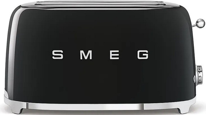 מצנם 4 פרוסות בעיצוב רטרו Smeg סמג TSF02BLEU שחור מבריק