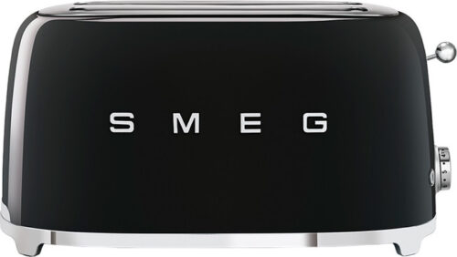 מצנם 4 פרוסות בעיצוב רטרו Smeg סמג TSF02 שחור מבריק