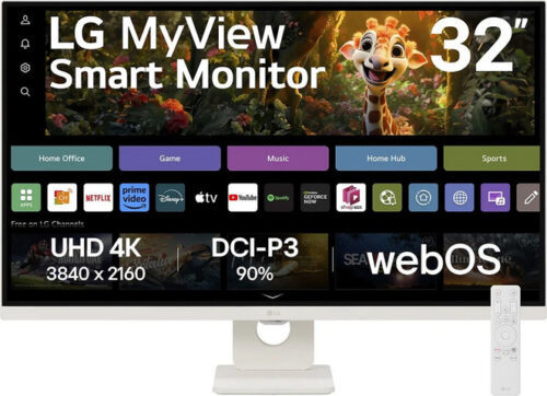מסך מחשב מקצועי LG 4K UHD "32 אל ג'י MyView 32SR73U-W