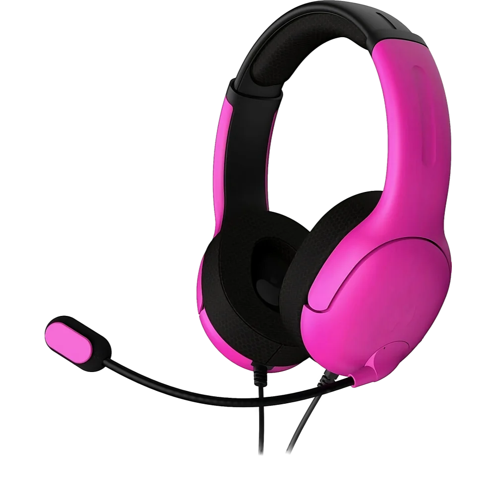 אוזניות חוטיות דגם PDP Airlite ל-PS5 בצבע ורוד מבית Turtle Beach
