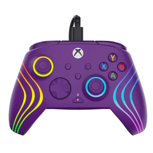בקר חוטי לגיימינג Turtle Beach Afterglow Wave תאורת RGB – תואם Xbox ו‑PC סגול