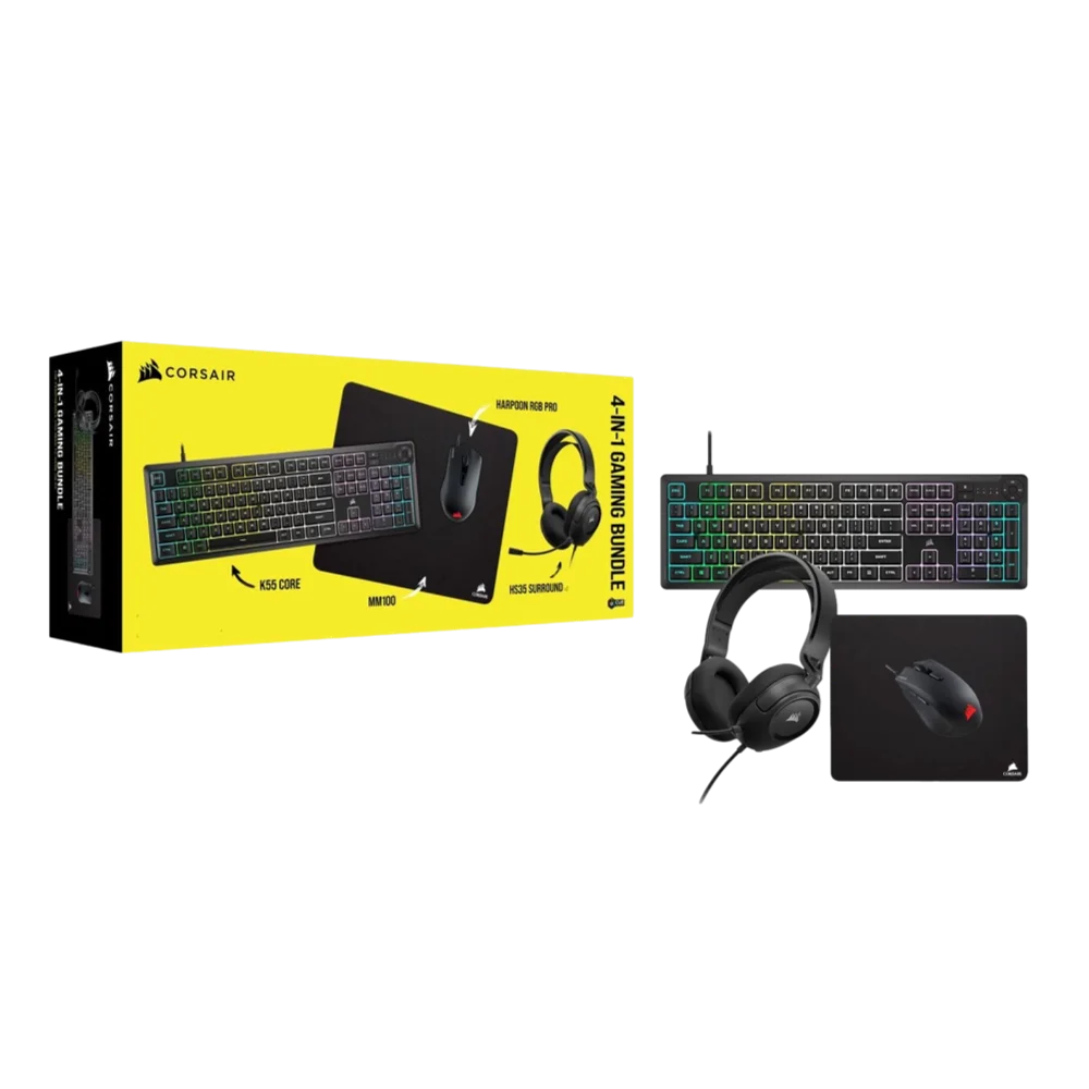מארז גיימינג CORSAIR 4 In 1 Gaming Bundle