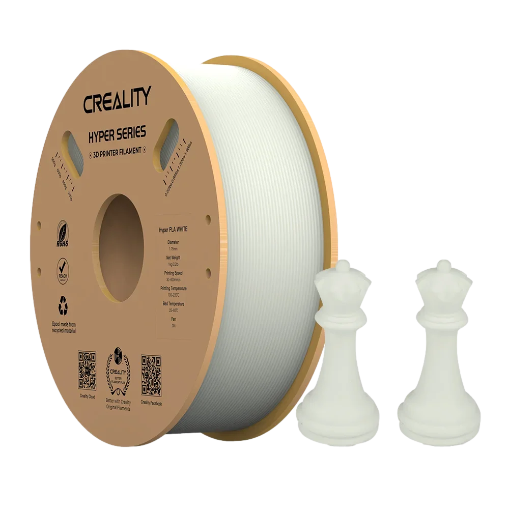 סליל לבן CREALITY HYPER PLA FILAMENT 1.75mm 1KG
