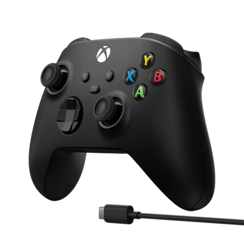 בקר XBOX Series S | X אלחוטי בצבע שחור כולל כבל ® USB-C