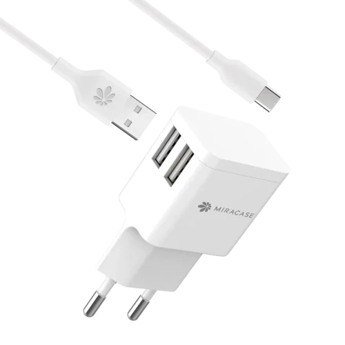 מ.קיר MIR MWC244 2.4A 2USB TYPEC
