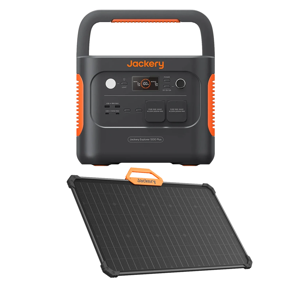 תחנת כוח ניידת JACKERY 1000 Plus + פאנל סולארי JACKERY 80W