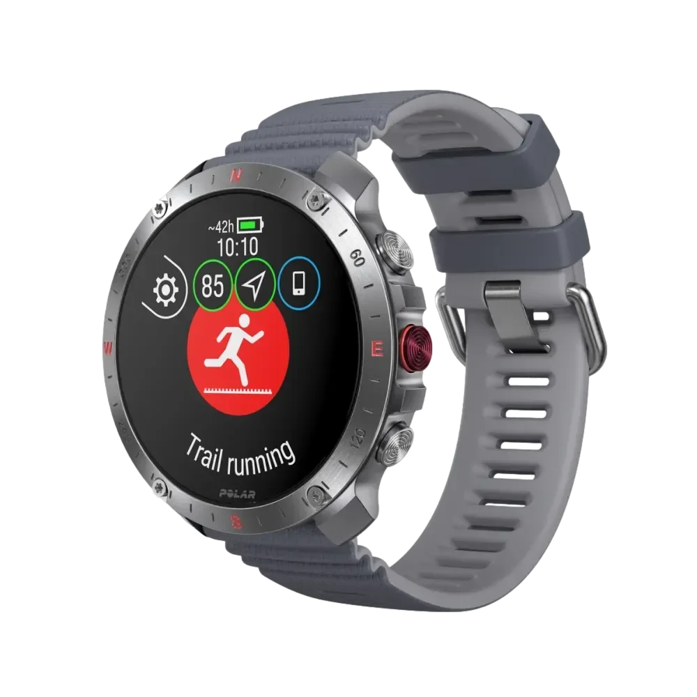 Polar Grit X2 Pro שעון ריצה מתקדם עם GPS בצבע אפורכסף