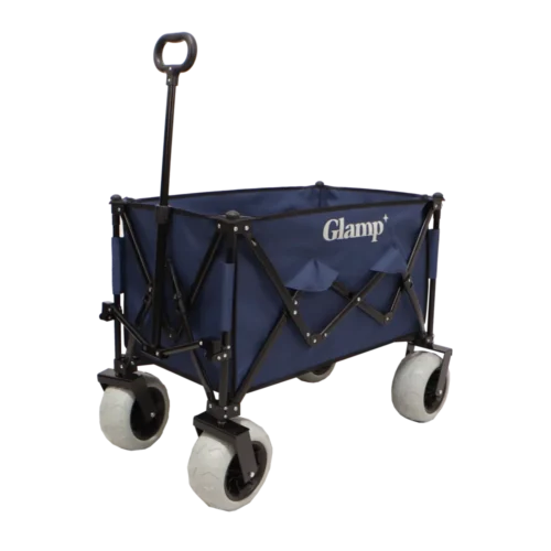 עגלת קמפינג מתקפלת עם גלגלי בלון מבית GLAMP – כחול