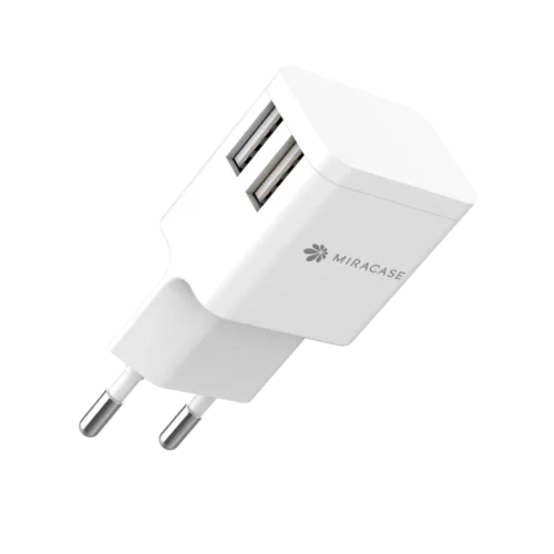 מ.קיר MWC244 2.4A 2USB לבן MIR