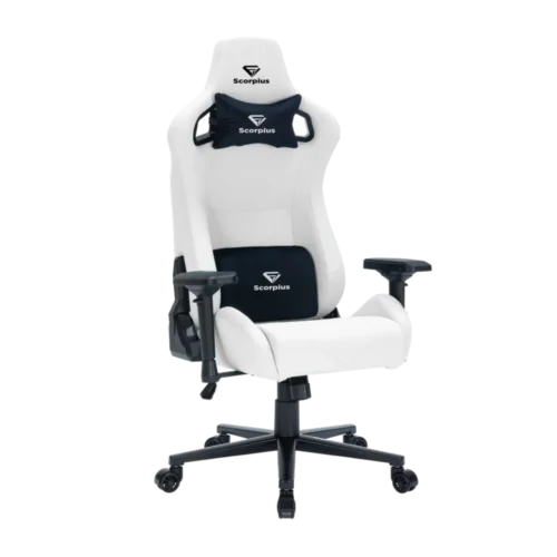 מושב גיימינג SCORPIUS DELUXEPRO לבן