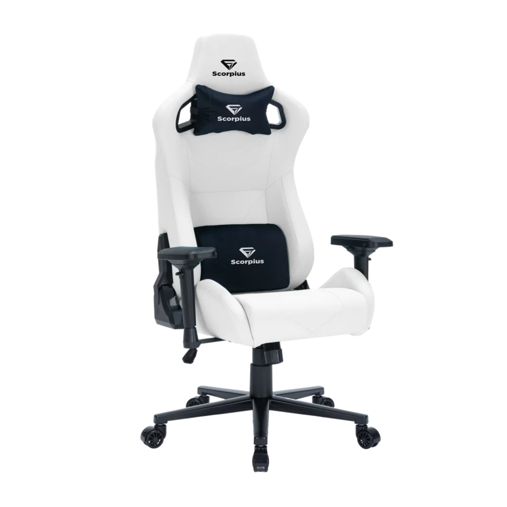 מושב גיימינג SCORPIUS DELUXEPRO לבן