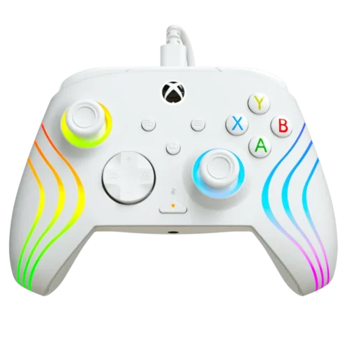 בקר חוטי לגיימינג Turtle Beach Afterglow Wave תאורת RGB – תואם Xbox ו‑PC לבן