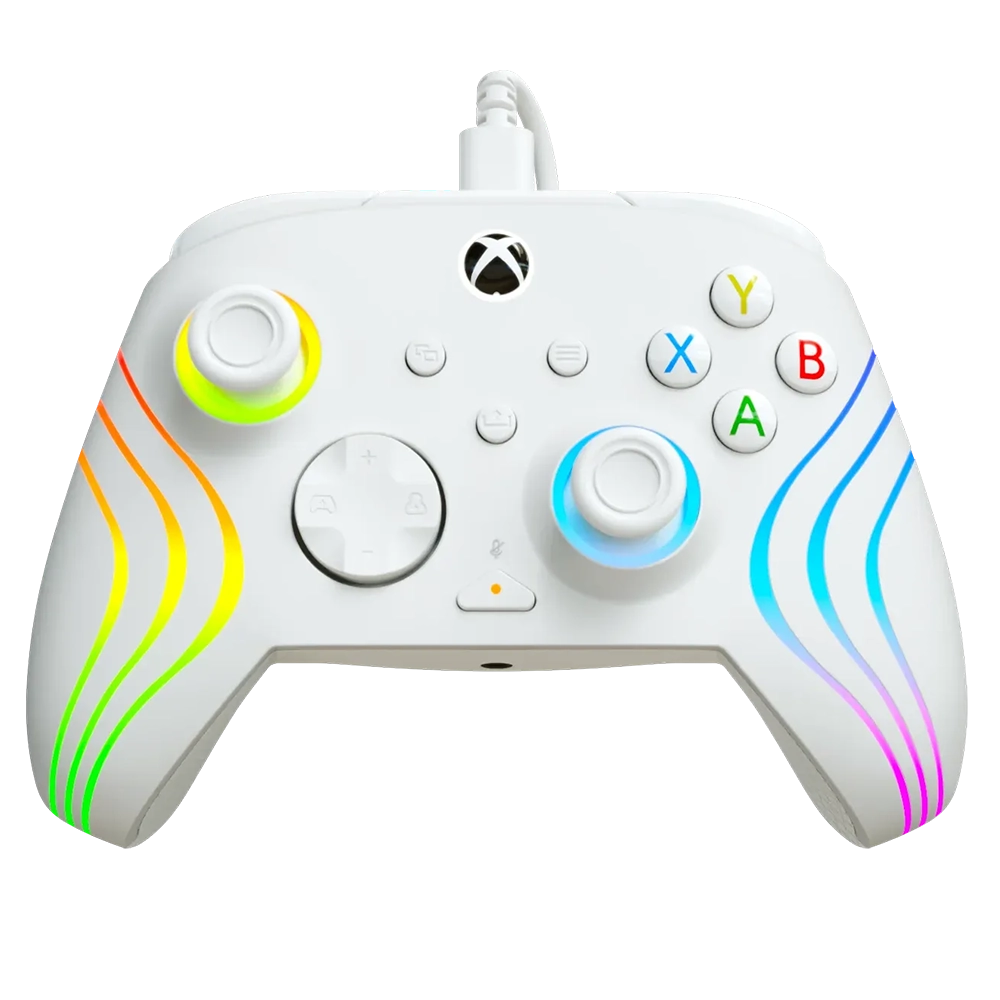 בקר חוטי לגיימינג Turtle Beach Afterglow Wave תאורת RGB – תואם Xbox ו‑PC לבן