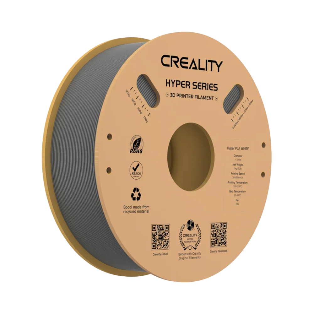 סליל אפור CREALITY HYPER PLA FILAMENT 1.75mm 1KG