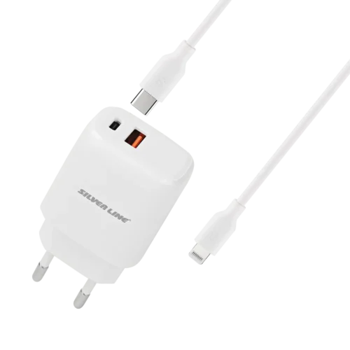 מ.קיר Type-C to Lightning 18W+20W לבן SL