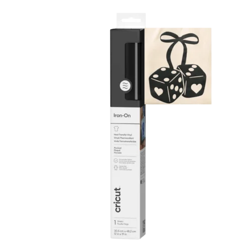 גיליון קטיפה ‎Flocked Iron-On שחור 30.5×48.3 ס"מ מבית CRICUT