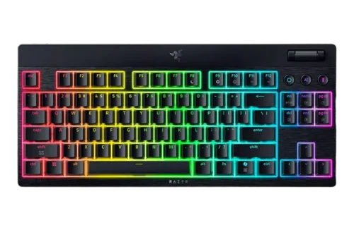 RAZER BLACKWIDOW V4 LOW-PROFILE TENKEYLESS HYPERSPEED – מקלדת מכנית אלחוטית