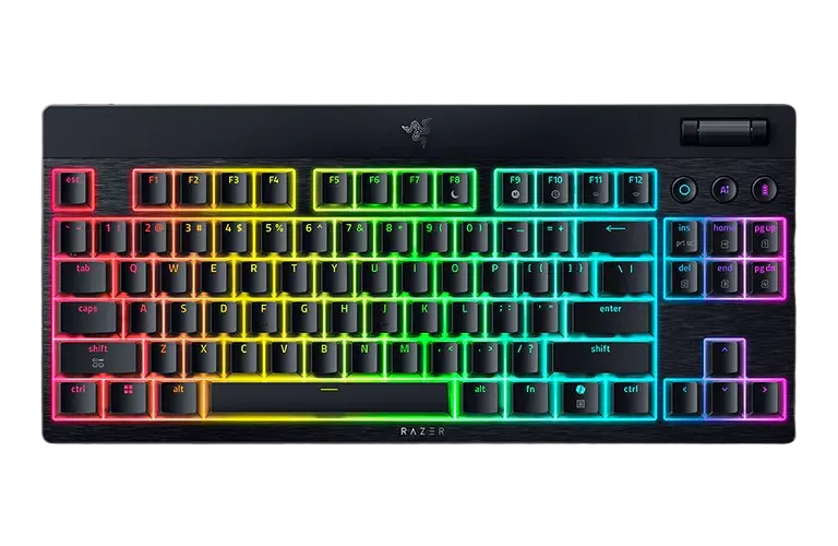 RAZER BLACKWIDOW V4 LOW-PROFILE TENKEYLESS HYPERSPEED – מקלדת מכנית אלחוטית
