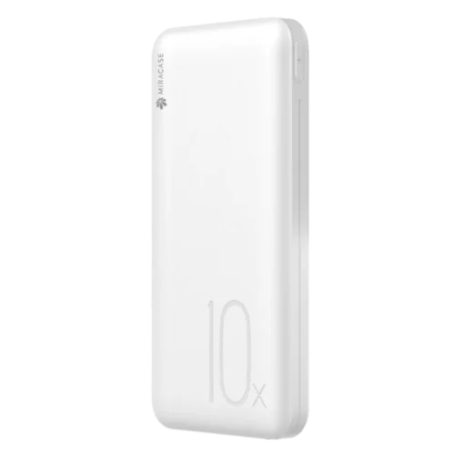 סוללת טעינה 10000mAh 22.5W לבן MIRACASE