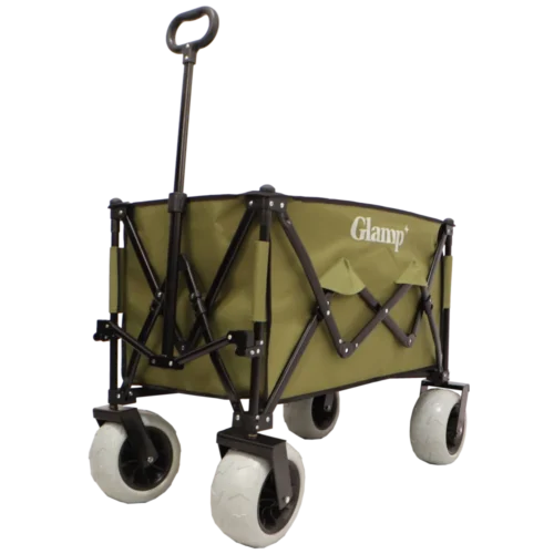 עגלת קמפינג מתקפלת עם גלגלי בלון מבית GLAMP – ירוק